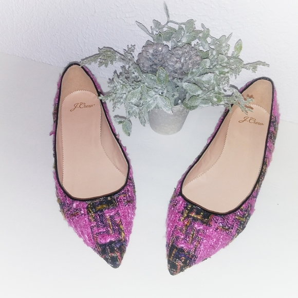 J. Crew Shoes - ✨CCO✨New J.Crew Pointed-toe Flats Tweed FIRM PRICE
